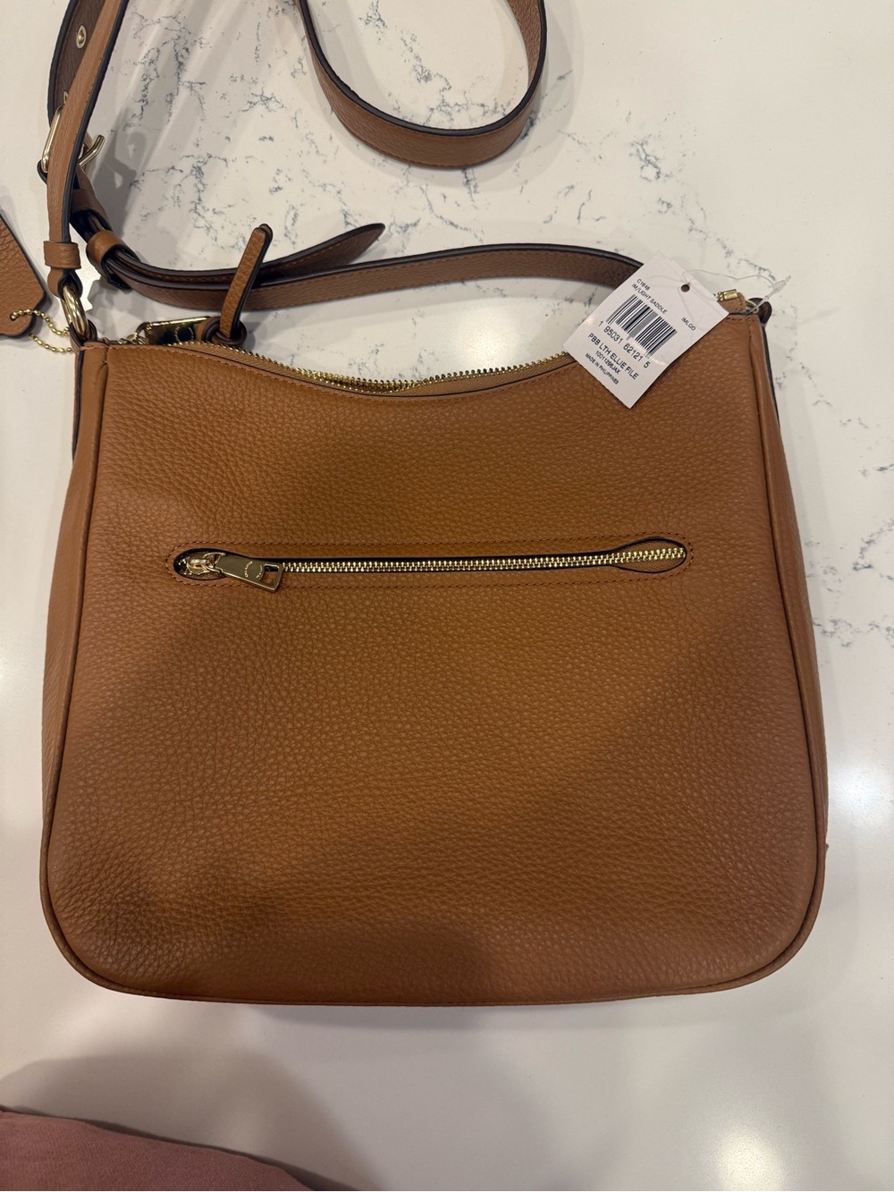 Coach Ellie File Bag (01648) Pebbled Leather in Light Saddle Brown - Picture 3 of 7
